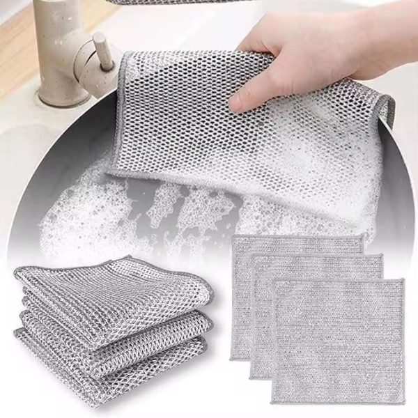 Paquete de 28 Paños Metálicos de Limpieza