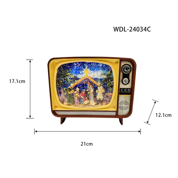 TV Retro Navideño con Luces y Música - Imagen 6