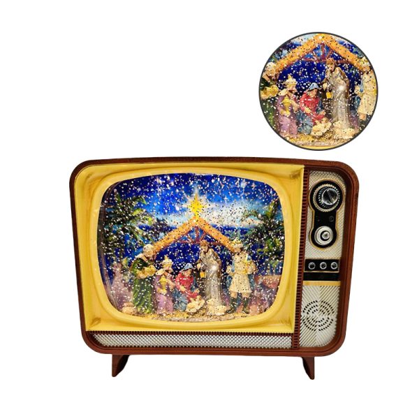 TV Retro Navideño con Luces y Música - Imagen 7