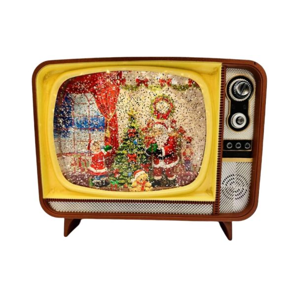 TV Retro Navideño con Luces y Música - Imagen 3