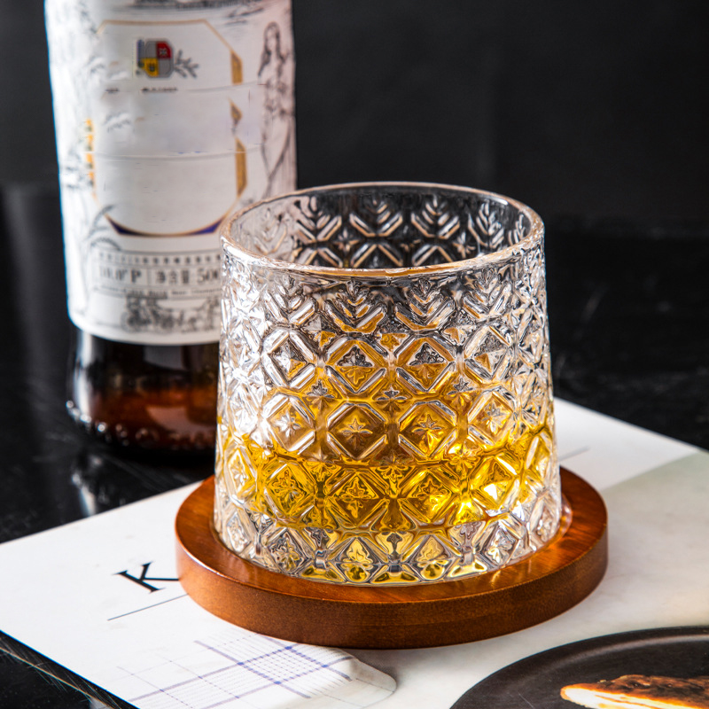 Vasos giratorios con Base de Vidrio y Madera - Imagen 4