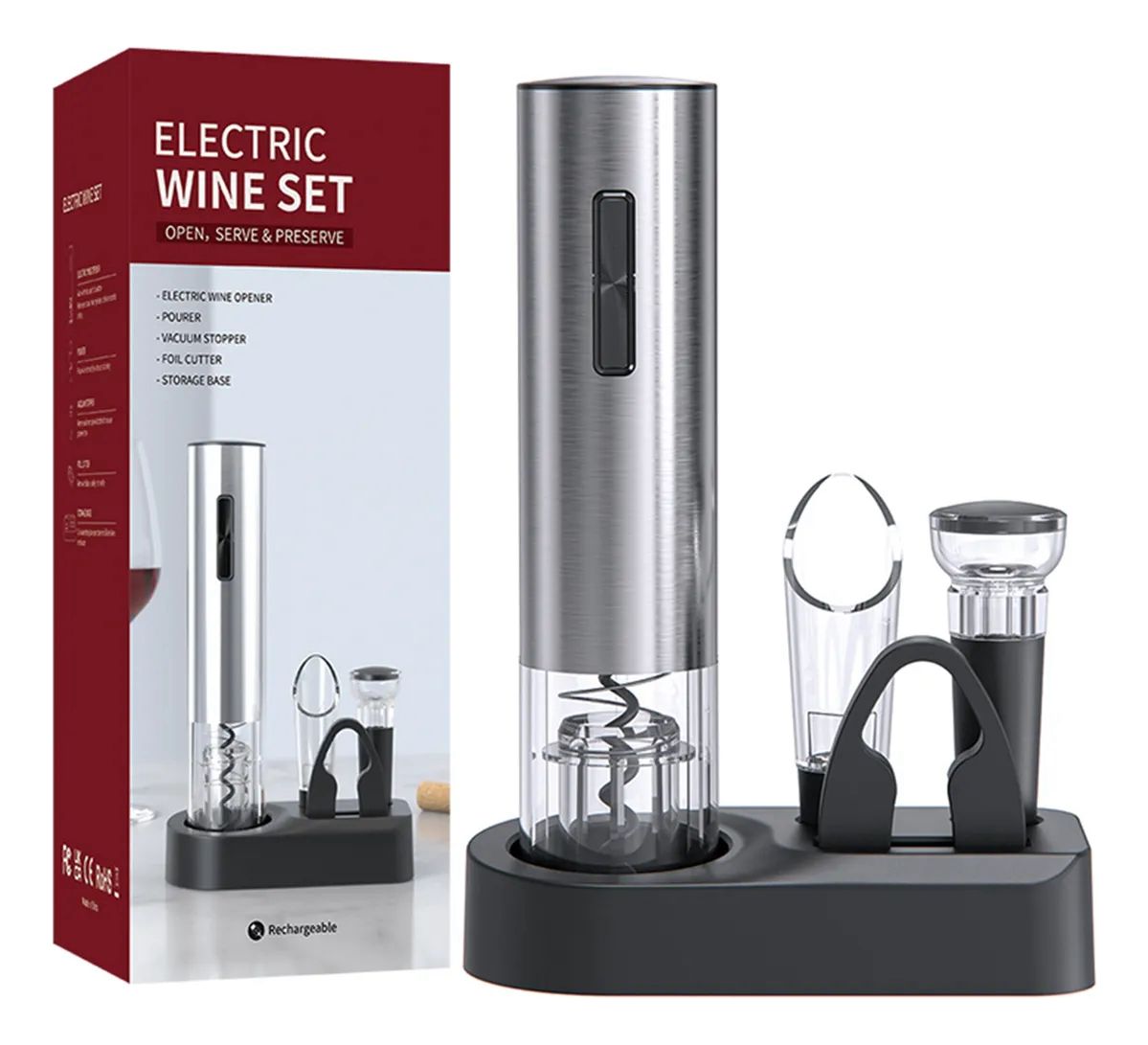 Kit sacacorchos eléctrico